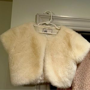 Janie and Jack size 10-12 off white shrug